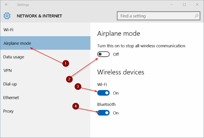 Desktop stuck in airplane mode
